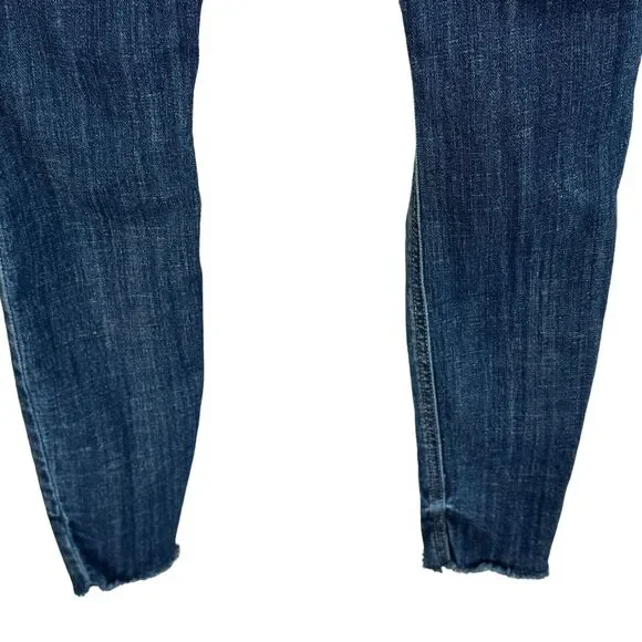 Eunina JRS SZ 1 Jude Skinny Ankle Jeans Mid-Rise Distressed Stretch Frayed Blue - Picture 7 of 11